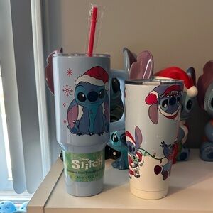 Disney Stitch Holiday Tumbler Set - both brand new but 1 without tags